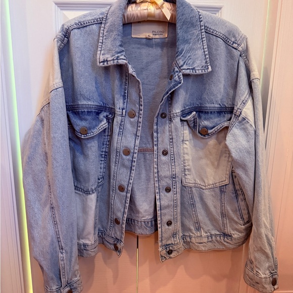Pilcro Jackets & Blazers - Anthropologie Pilcro Patch Denim Jacket